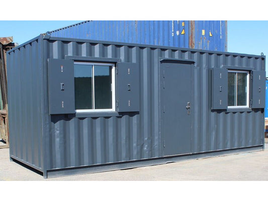 Contenedor de oficina de 20 pies con 2 ventanas (Ref:1073)