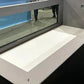 Piscina de polipropileno con dimensiones de 6,5 m x 2,5 m y una ventana de 4 m de ancho.
