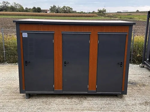Pabellón sanitario modular con tres cabinas (Ref: S2103)