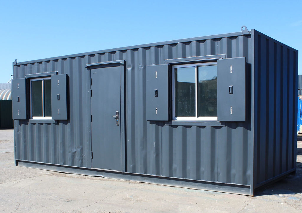 Contenedor de oficina de 20 pies con 2 ventanas (Ref:1073)